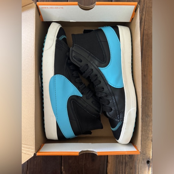 Men’s Nike Blazer MD ‘77 Jumbo (Black/Baltic Blue) Size 11.5 – Pre-Owned - Picture 8 of 10